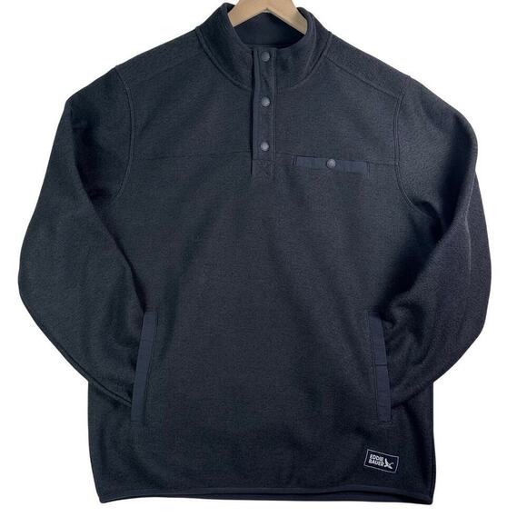 EDDIE BAUER Men's Sweater Fleece Classic Fit Pullover Size Med Heather Black - Picture 5 of 15